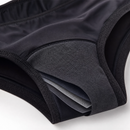 Detalhe das camadas internas da calcinha absorvente RESGUARDO