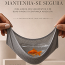 Camadas internas da Calcinha Absorvente Calmya — tecnologia de quatro camadas